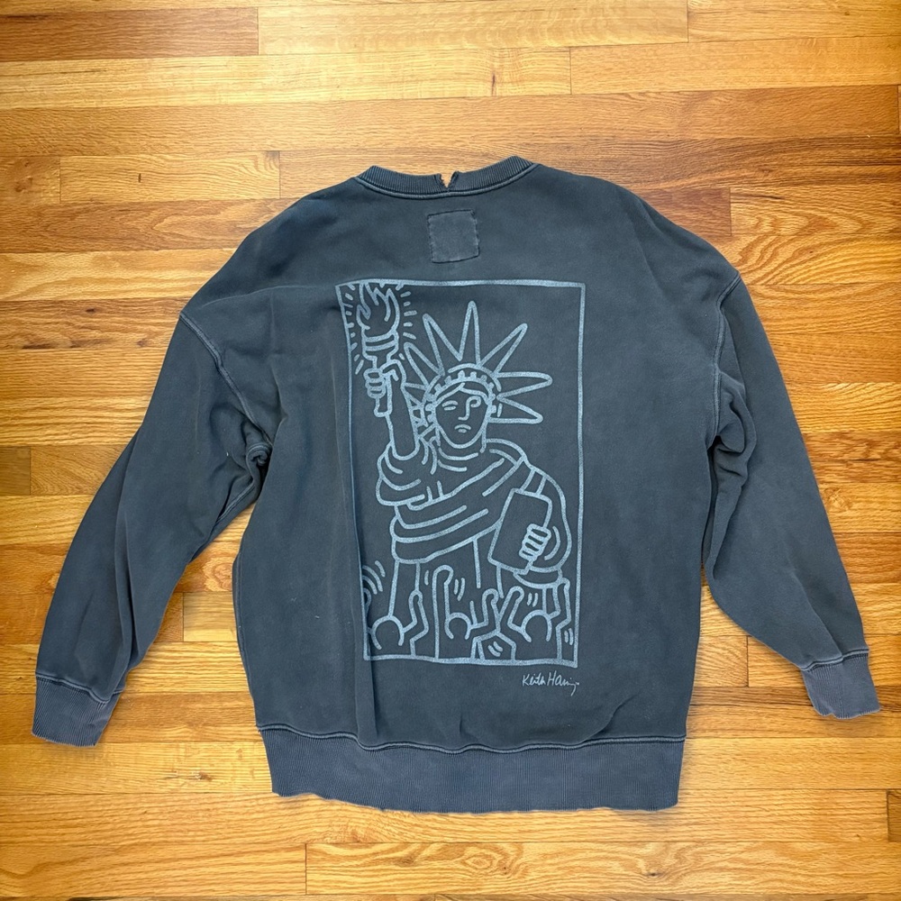aerie Keith Haring Statue of Liberty Graphic Sweatshirt